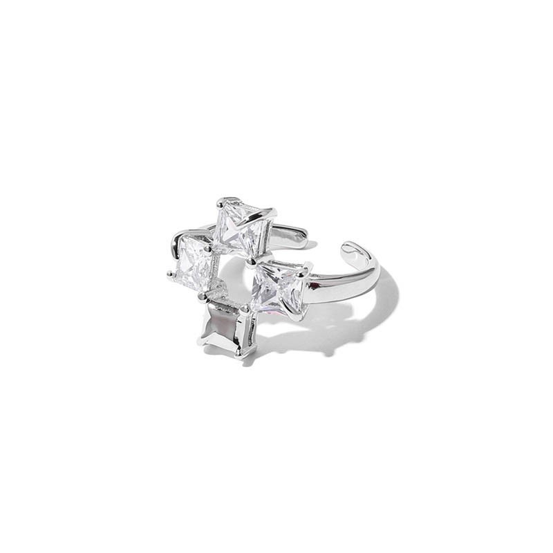 Adjustable Zircon Ring Perfect for Minimalist Aesthetics and Fashion Events - Picture 27 of 27