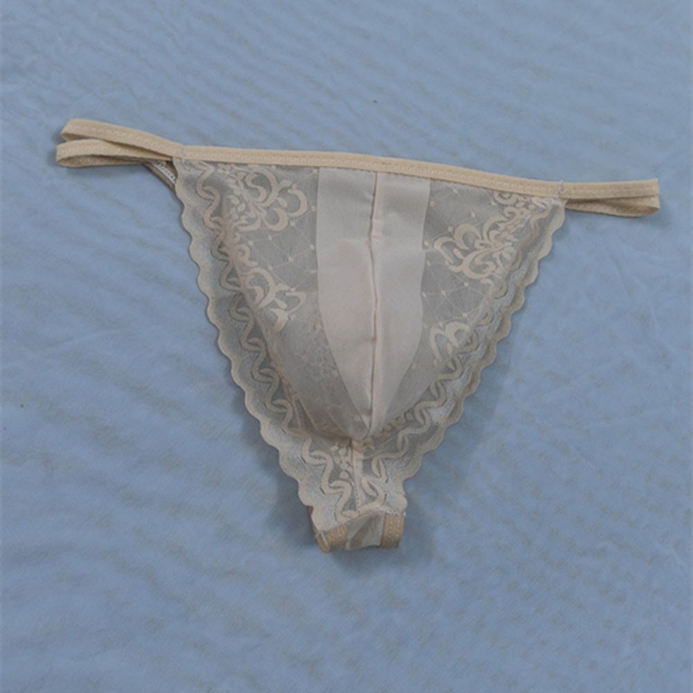 Mens Sexy Lace Thong Underwear with See Through Design for All officiel Occasions