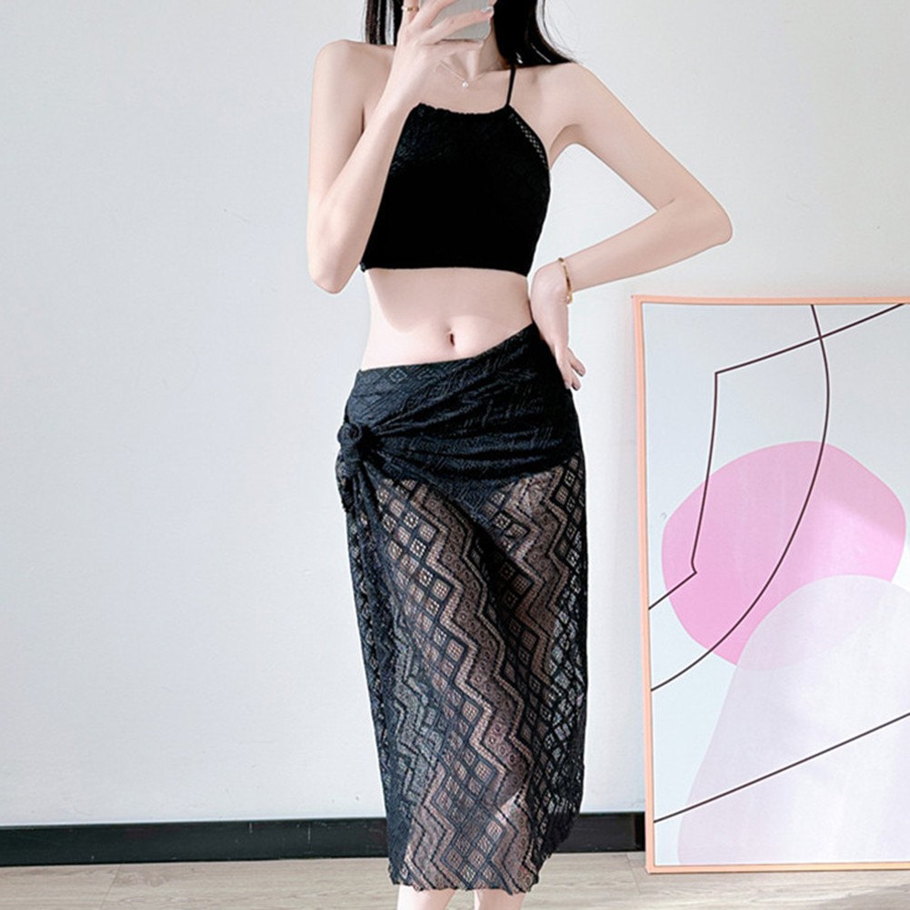 Stylish Womens Three Piece Bikini High Waist Lace for Hot Spring Season