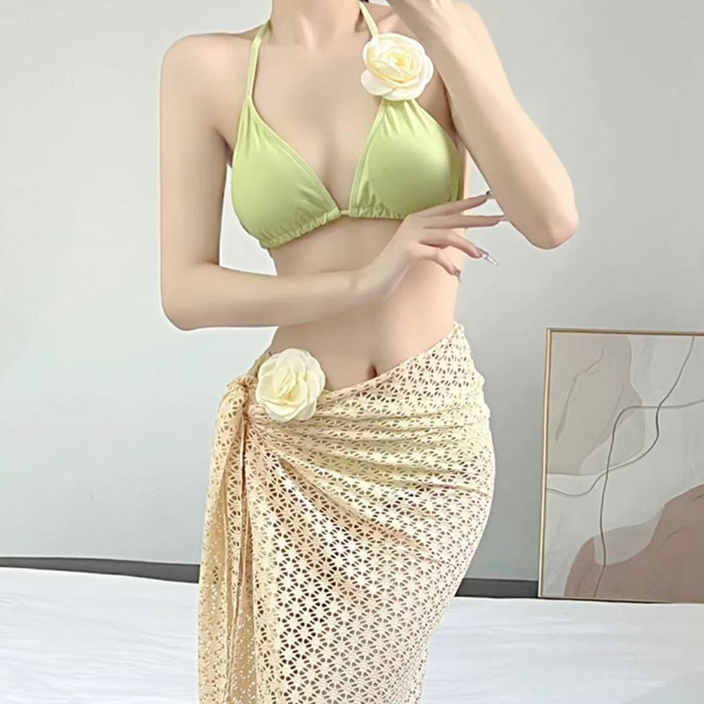 Summer Sling Bikini for Women 2025 Solid Color Swimsuit for Hot Spring - Picture 11 of 18