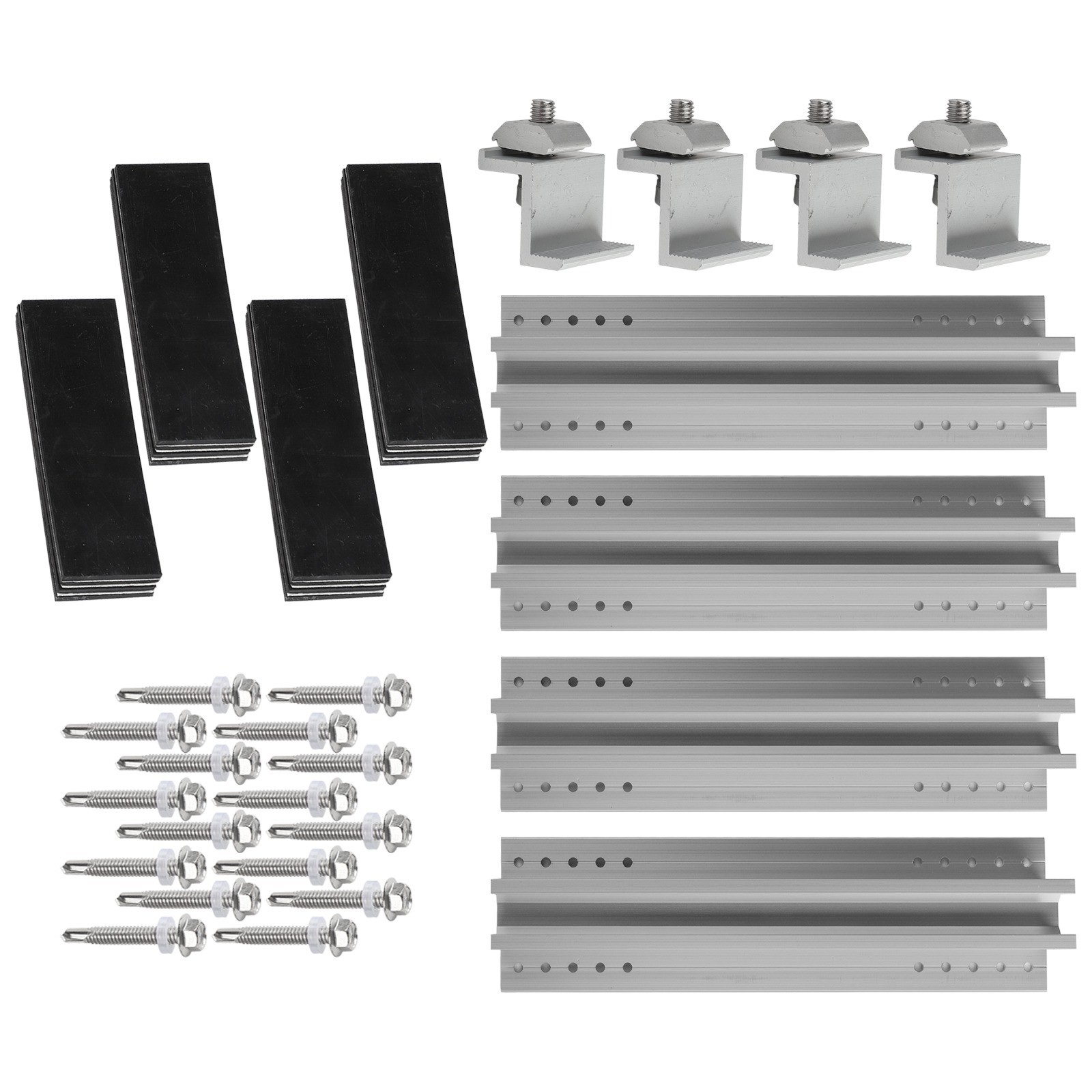 Solar Panel Module Aluminum Bracket Rail Trapezoidal Sheet 30cm Mounting-Rail