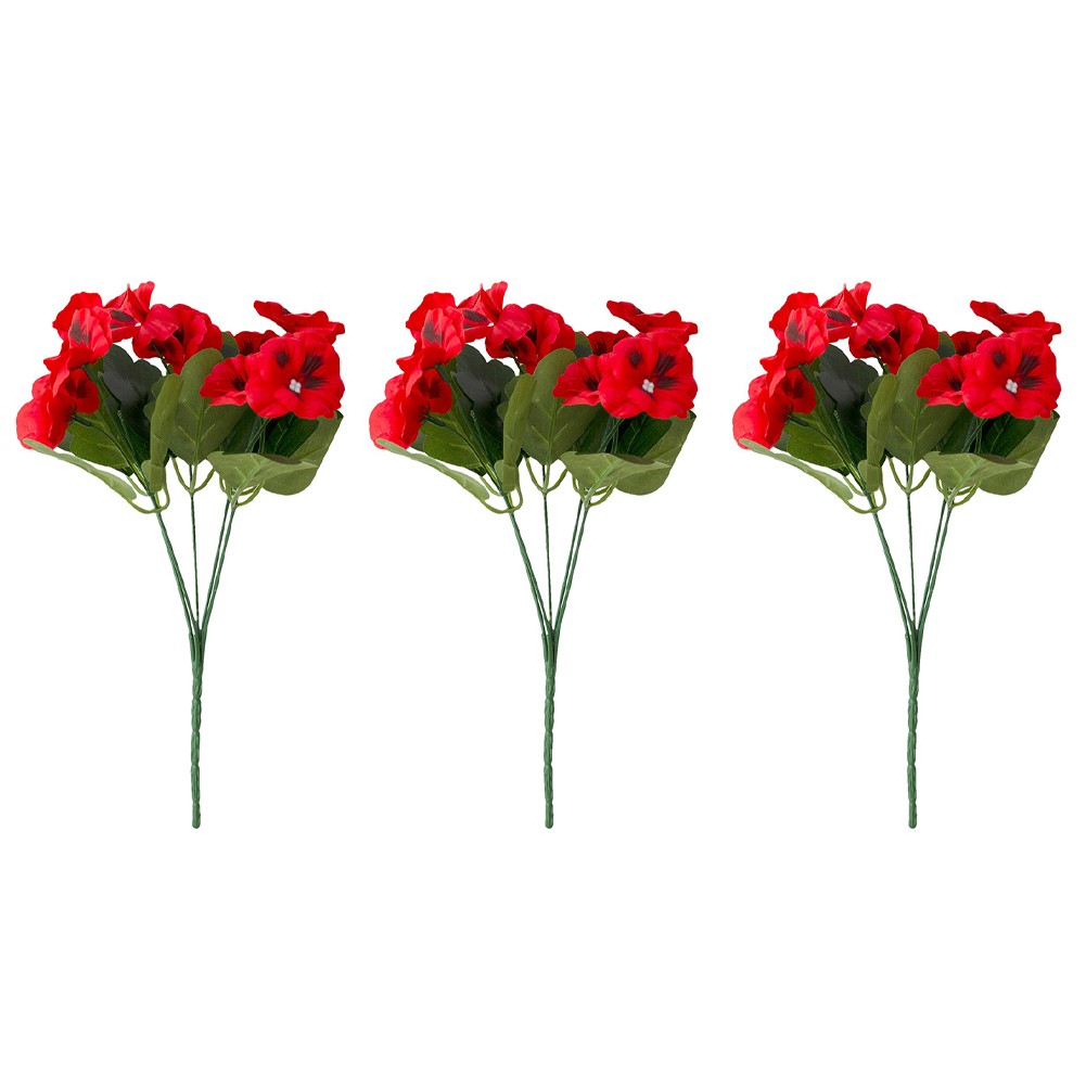 Artificial Pansy Flowers 3pcs for Vibrant For Indoor and Outdoor Decor