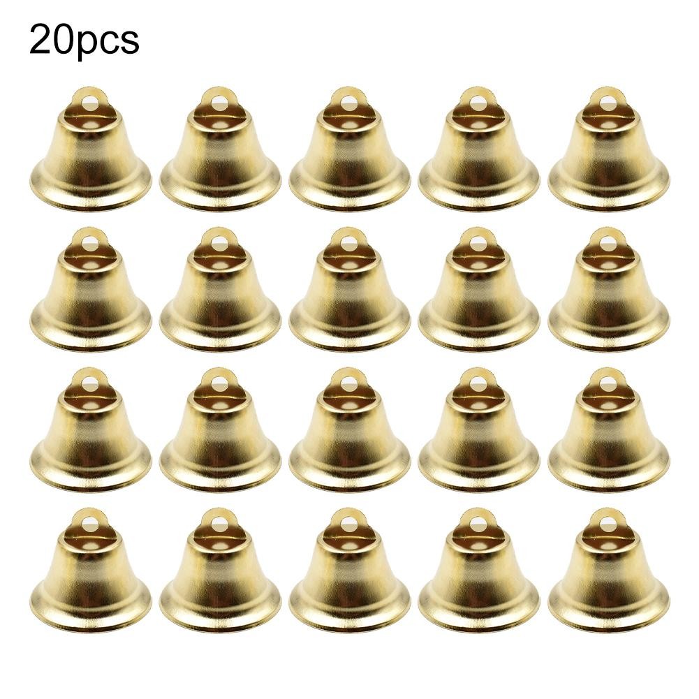 Set of 20 Gold Open Bells for Creative DIY Projects and Festive Decorations