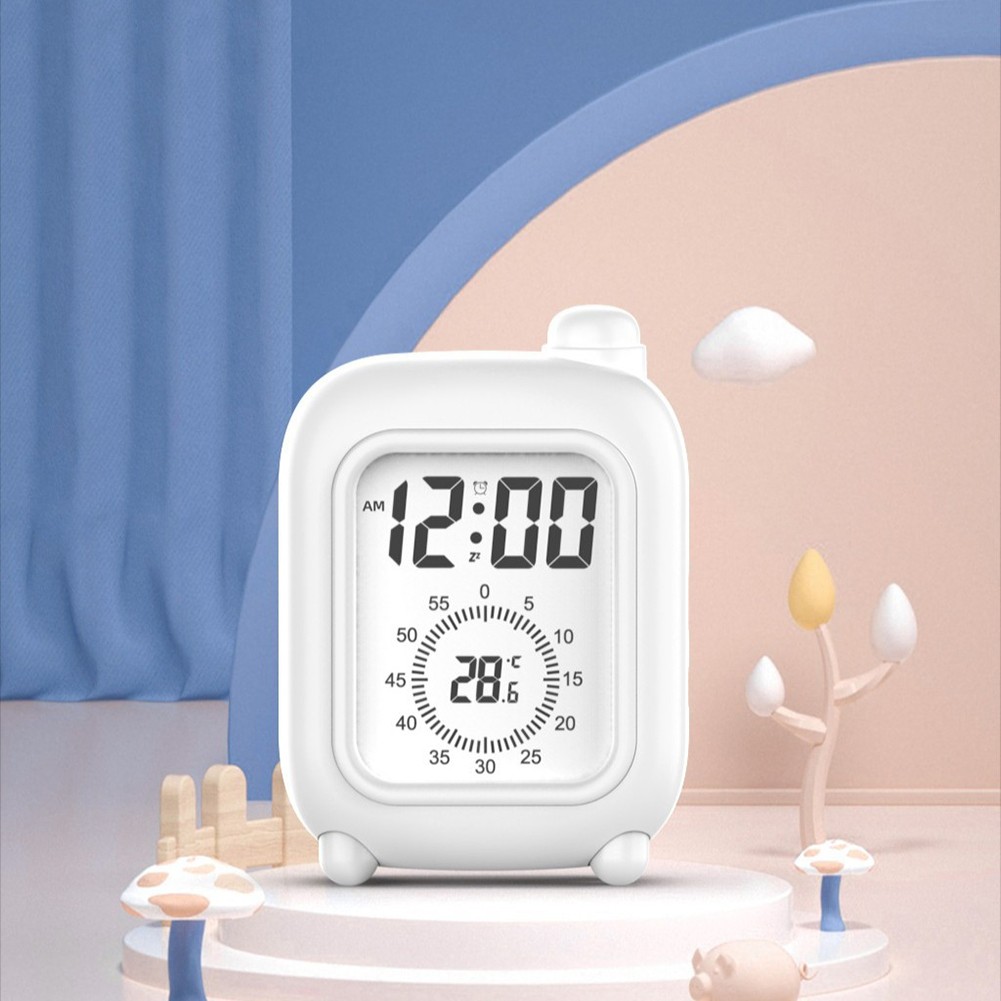 Fun Learning Companion Kids Alarm Clock Temperature Display Clock Cute Design - Picture 15 of 23