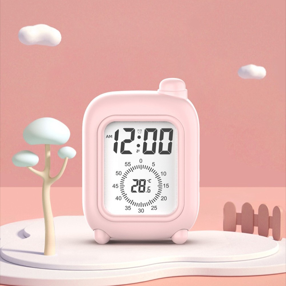Fun Learning Companion Kids Alarm Clock Temperature Display Clock Cute Design - Picture 21 of 23