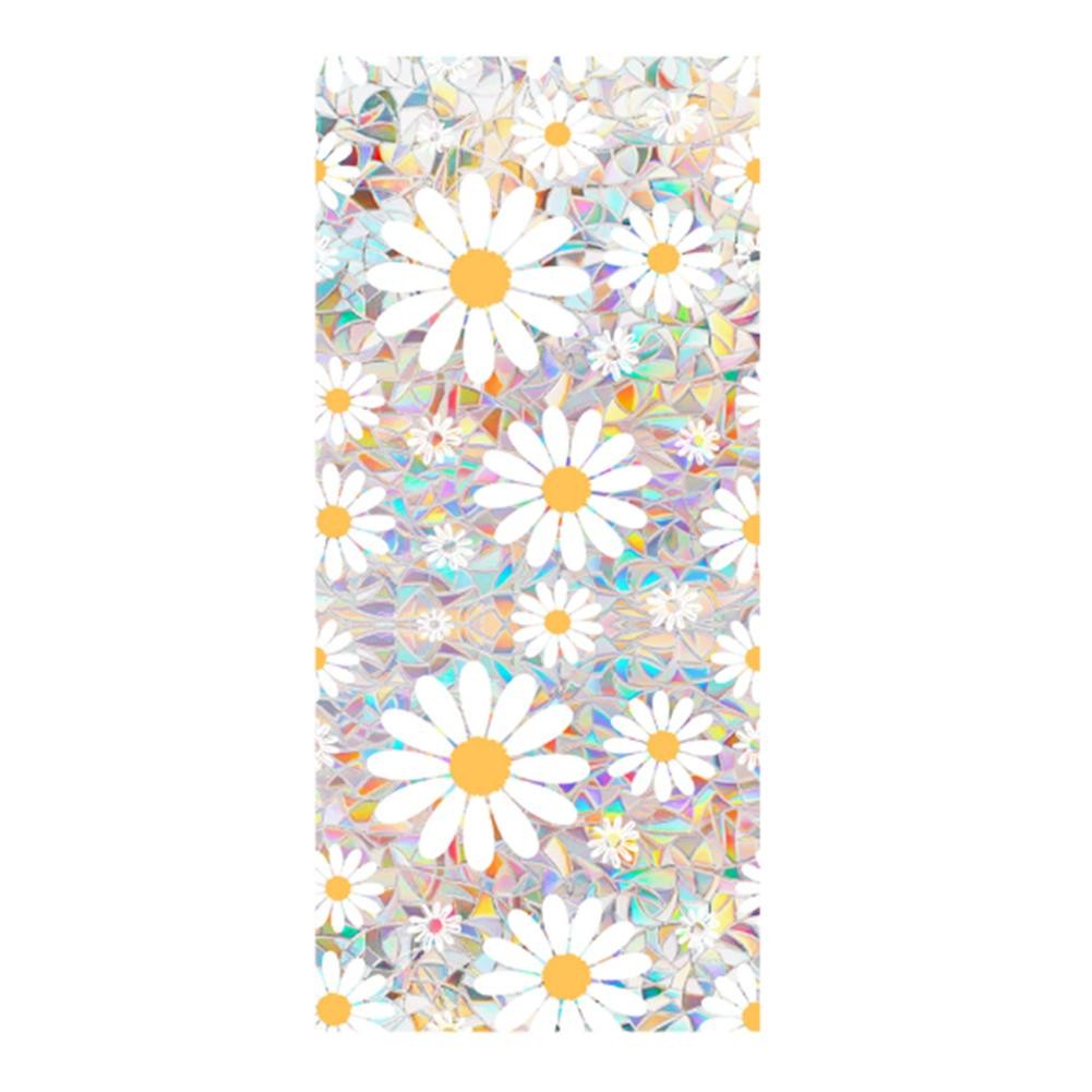 Floral Design Static Cling Window Film for UV Protection and Light Filtering