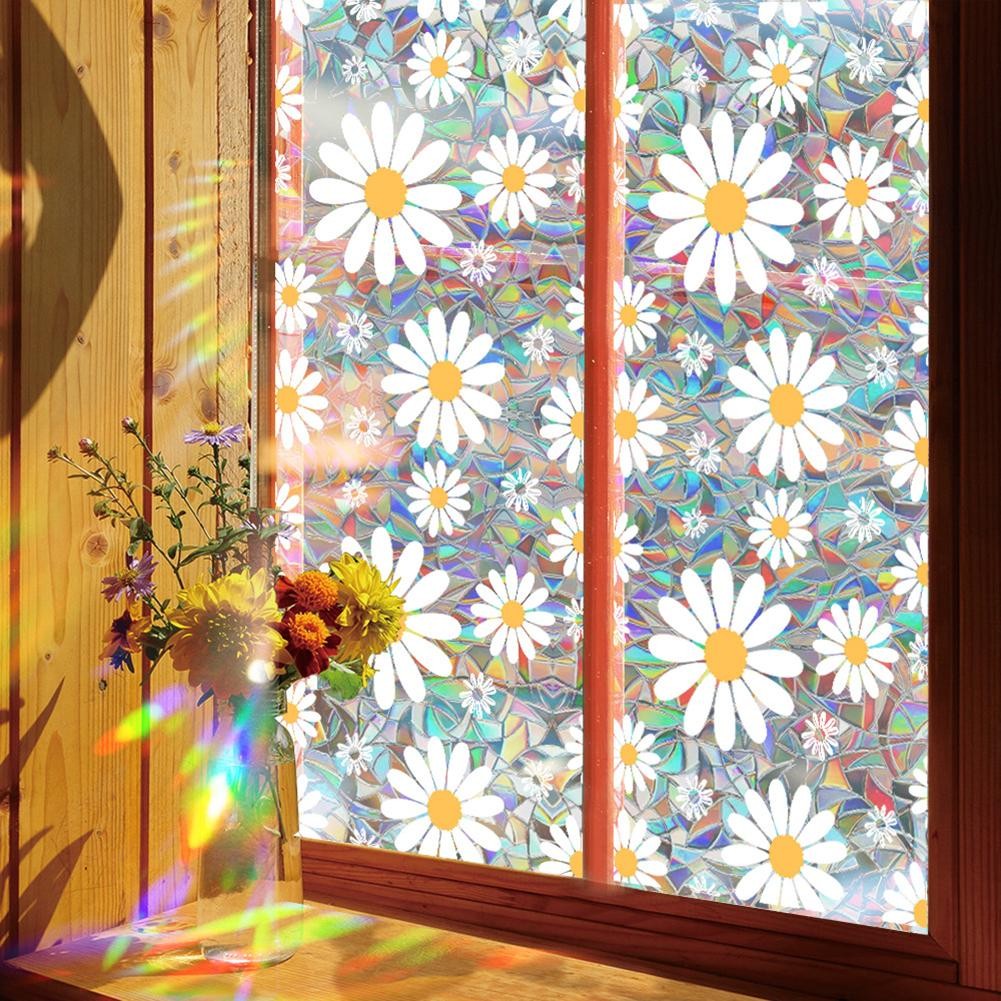 Colorful Floral Design Window Film for UV Protection and Bright Spaces - Bild 17 von 25