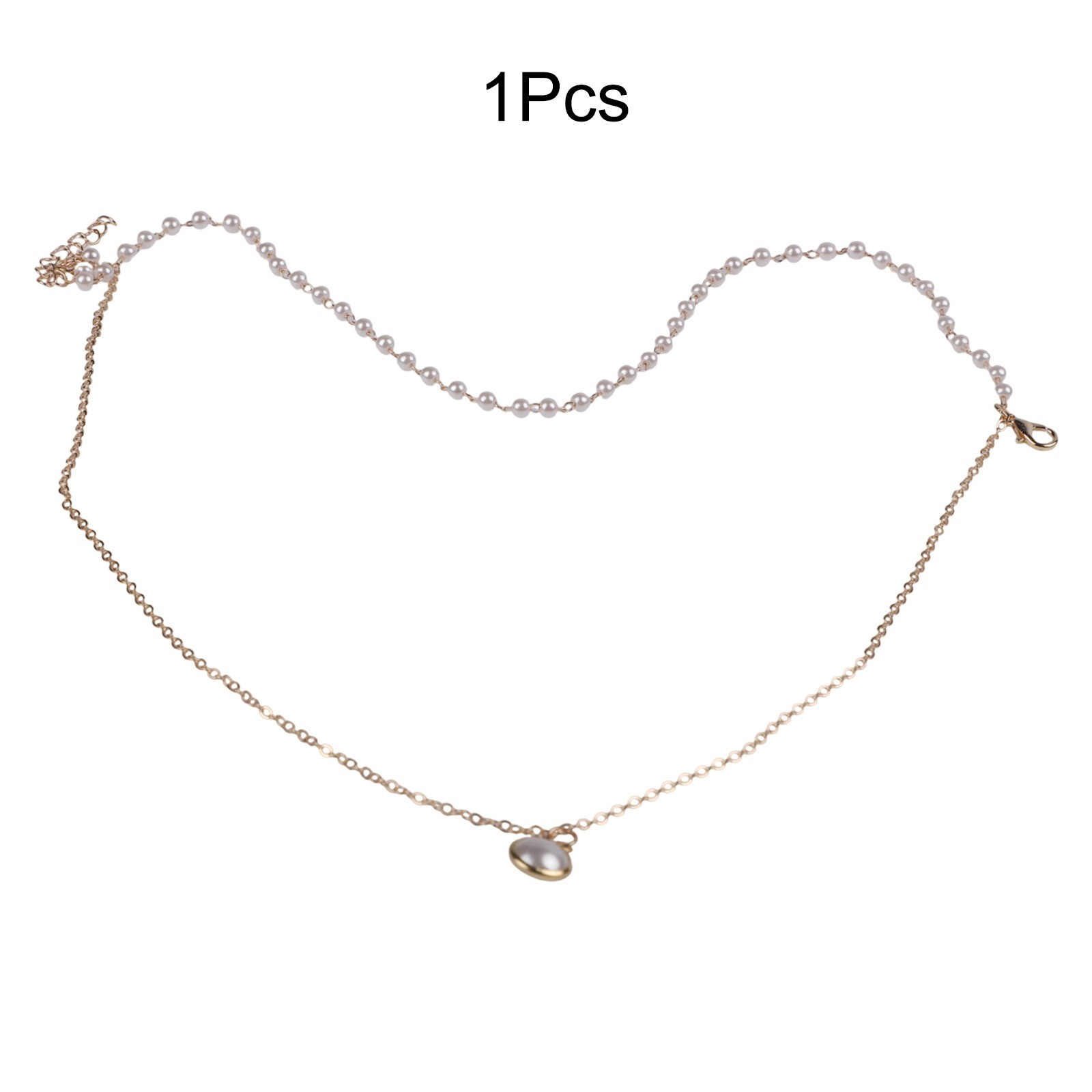 Trendy Double Pearl Pendant Necklace for Women Collarbone Chain Accessory - Picture 17 of 22