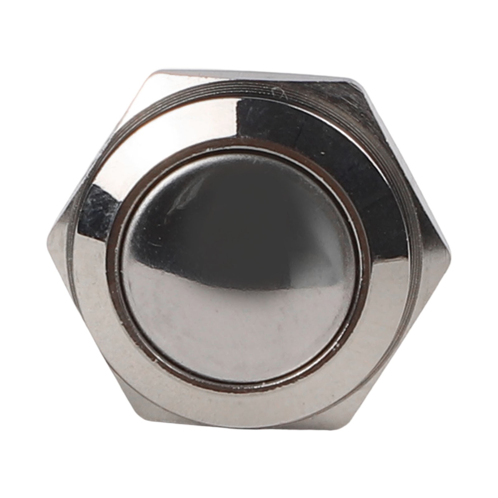 Interrupteur Momentané étanche 12V - Bouton Poussoir Métal Haut Plat - 1 Pièce