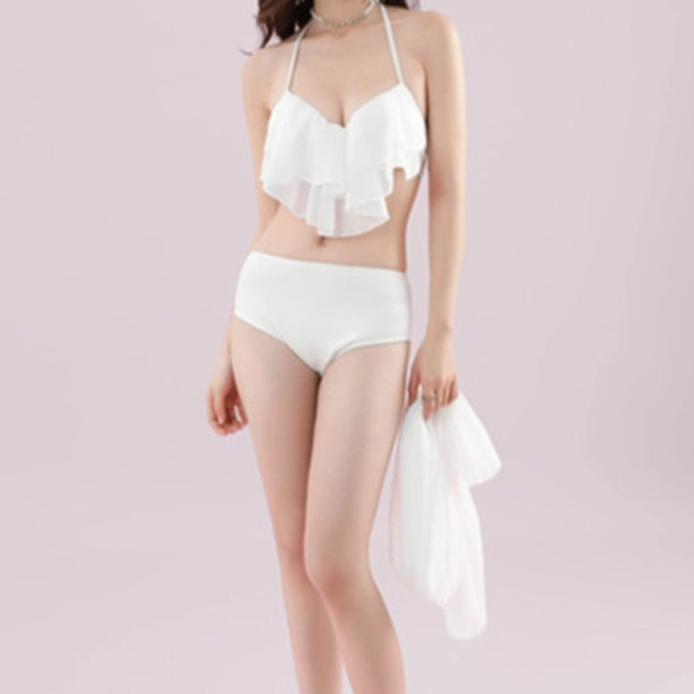 2025 Womens V Neck Sling Bikini Three Piece Set for Summer Beach Parties - Picture 24 of 34