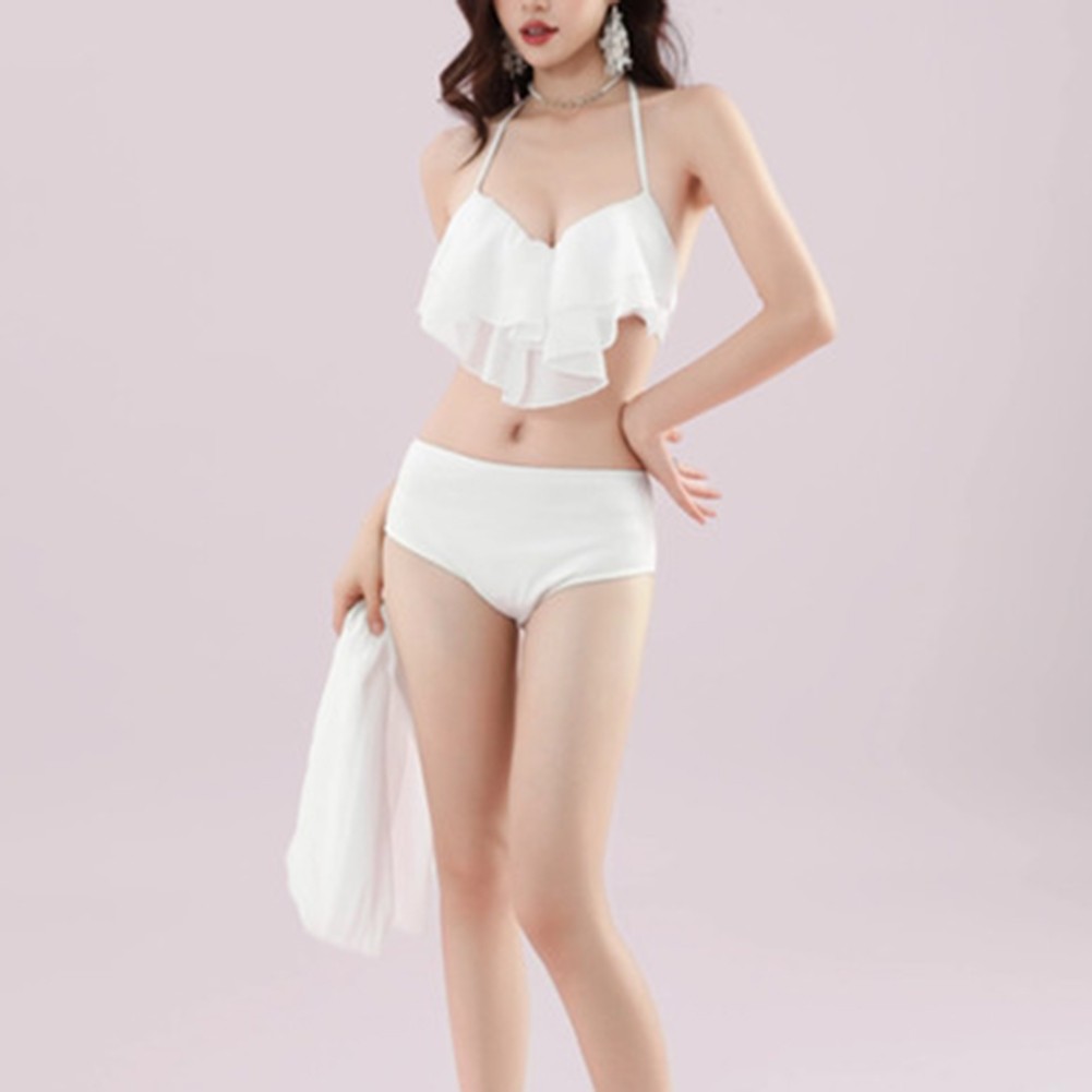 2025 Womens V Neck Sling Bikini Three Piece Set for Summer Beach Parties - Picture 21 of 34
