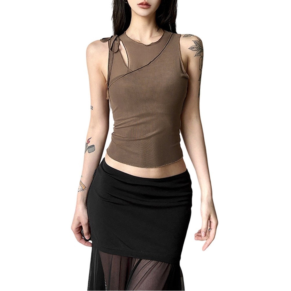 Fashion Vinta Geglam Women Sleeveless Cropped Tank Top for All Seasons - Picture 14 of 33