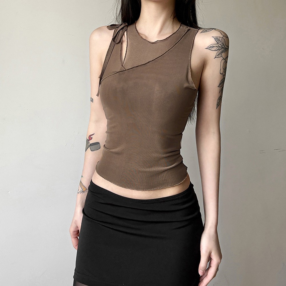 Fashion Vinta Geglam Women Sleeveless Cropped Tank Top for All Seasons - Picture 17 of 33