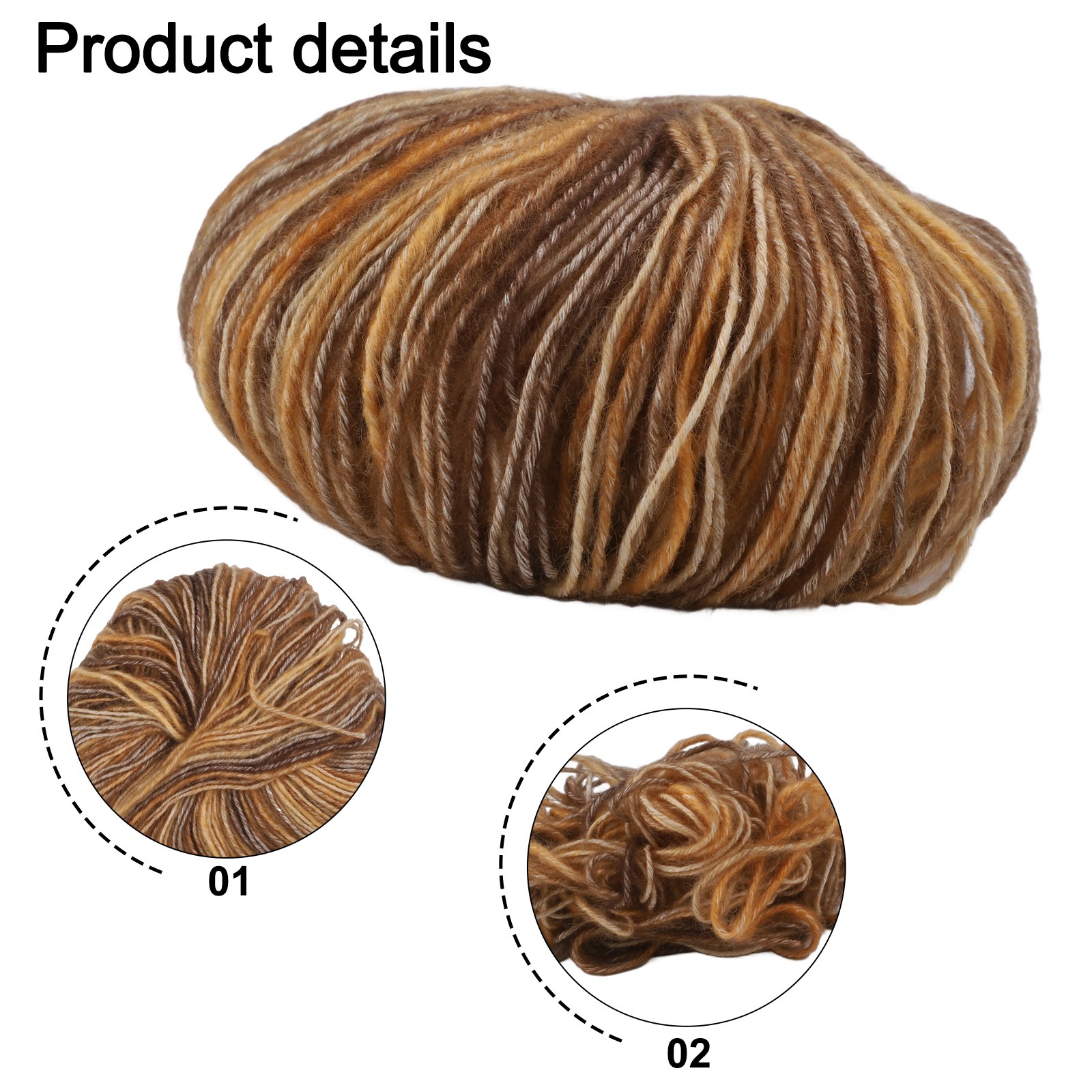 Curly Yarn Knitting Mixed Color Multipurpose Skin-friendly Soft Sweaters - Bild 21 von 41