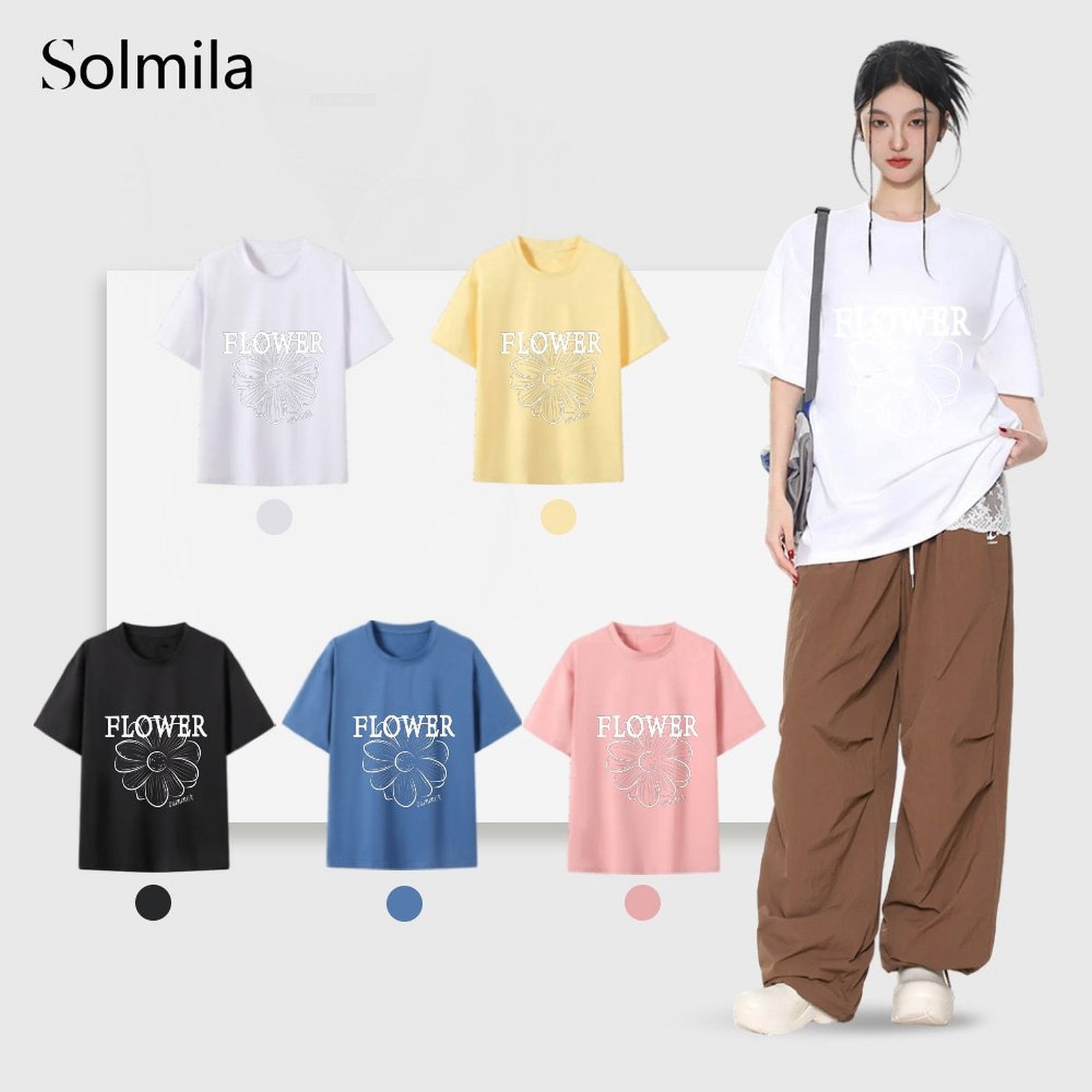 Short Sleeve Shirt Comfortable Top Spring Fashion Korean Screen Pattern - Picture 7 of 15