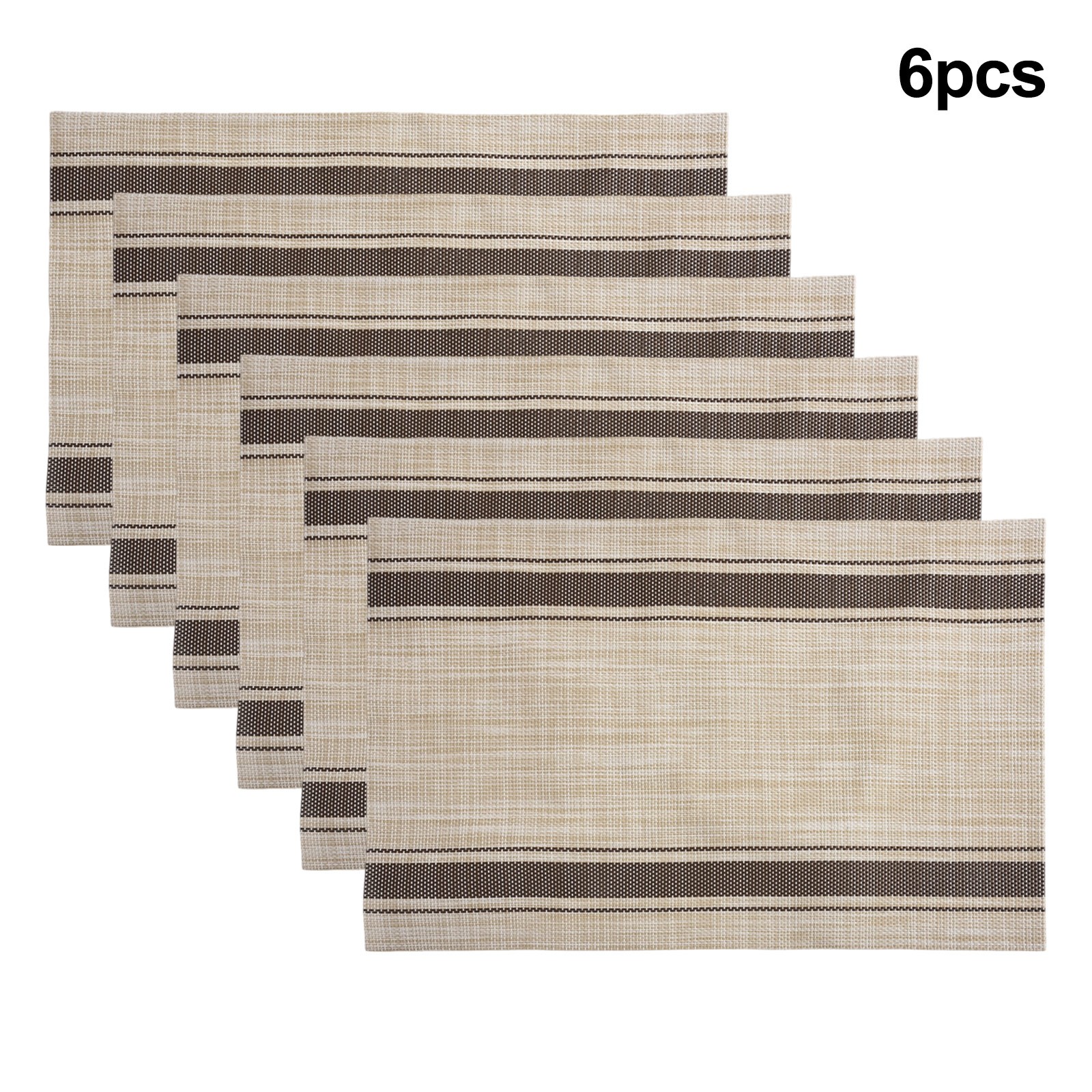 Colorful Set of 6 PVC Table Mats Heat Resistant for Everyday Use 45x30cm - Picture 48 of 56