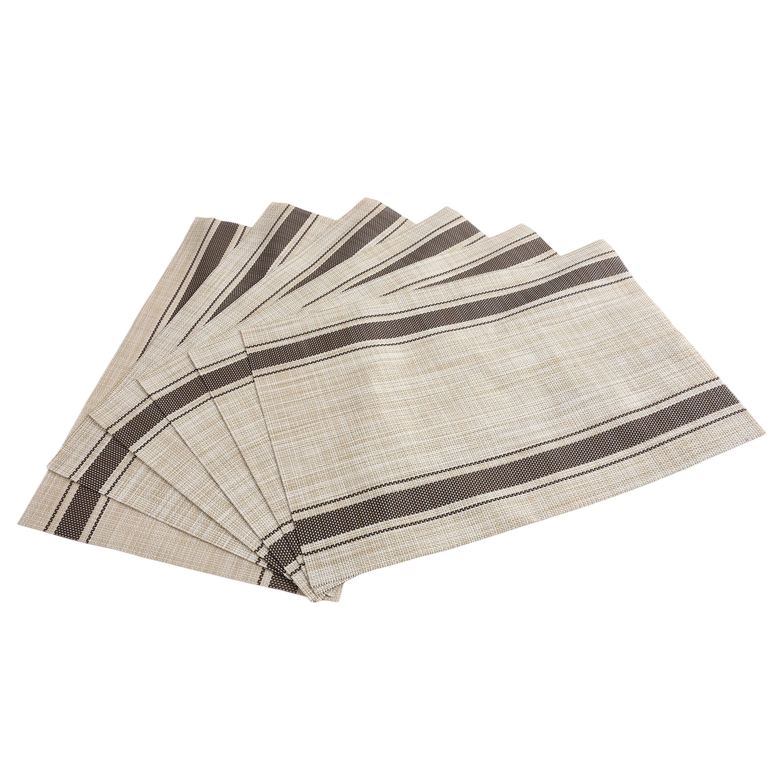 Colorful Set of 6 PVC Table Mats Heat Resistant for Everyday Use 45x30cm - Picture 52 of 56