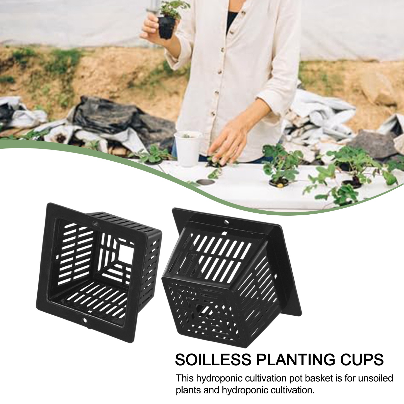 Water Culture Plant Net Pots 10pcs for Root Development and Easy Transplant