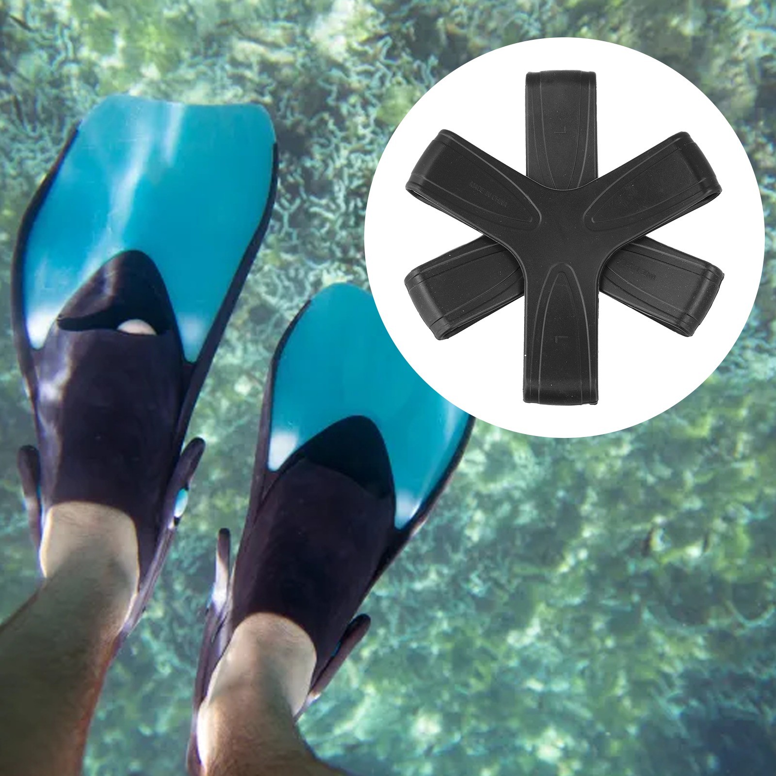 Comfortable and Secure Silicone Flipper Fixation with Triangular Support