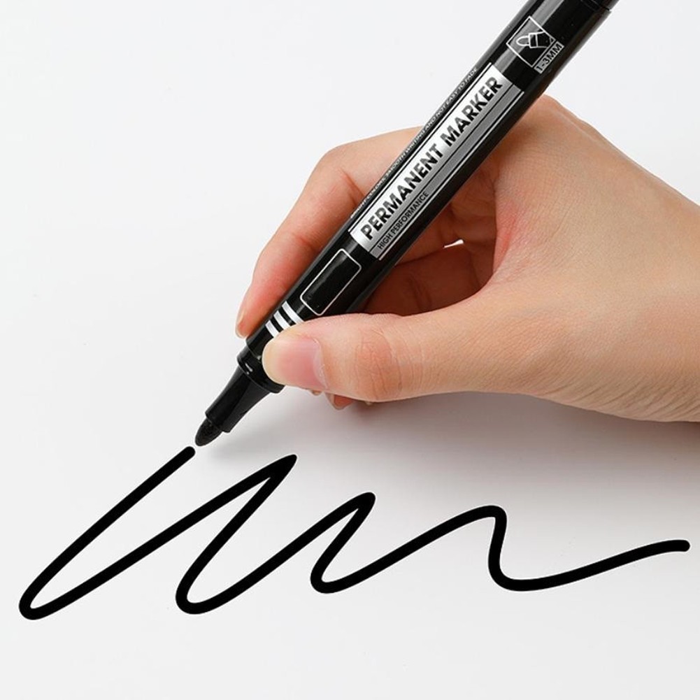 Waterproof Permanent Marker Pens Set 3 Pieces 2 8mm Fine and Broad Tips - Produktbild 2