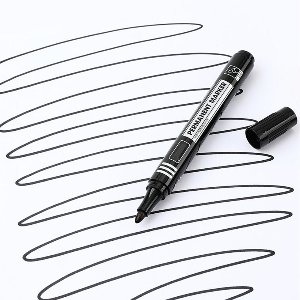 Waterproof Permanent Marker Pens Set 3 Pieces 2 8mm Fine and Broad Tips - Produktbild 1