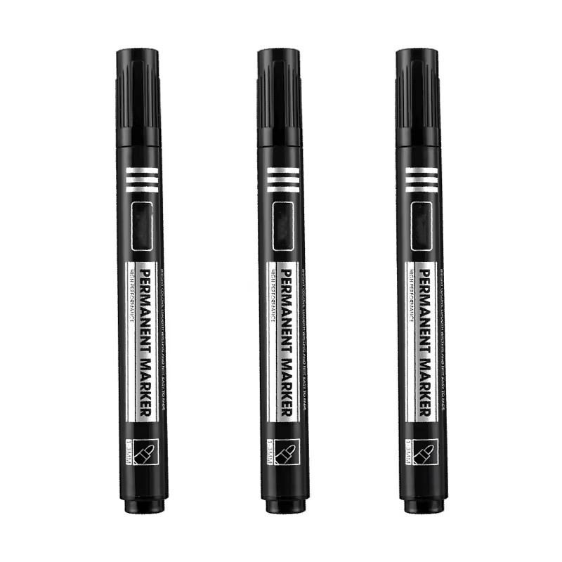 Waterproof Permanent Marker Pens Set 3 Pieces 2 8mm Fine and Broad Tips