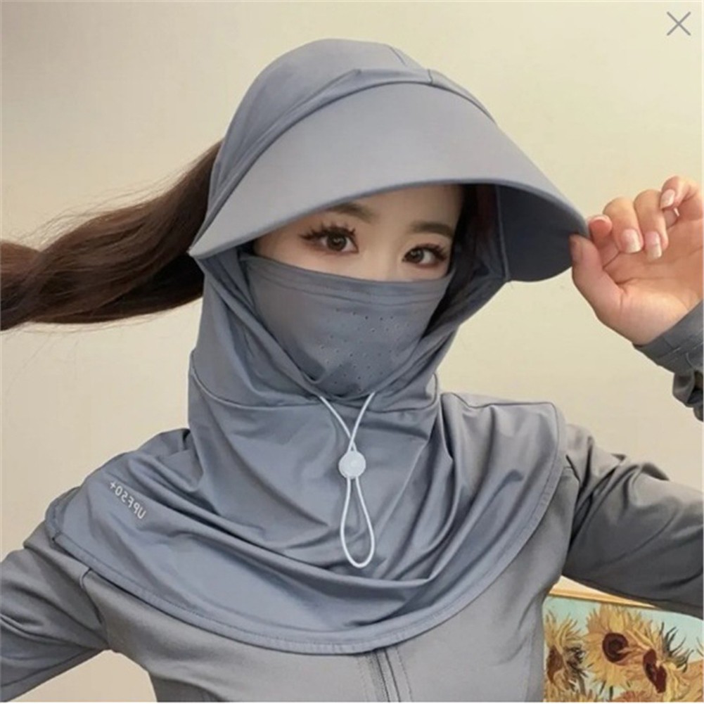 Summer Protective Sunscreen Hat with Full Face Coverage for Outdoor Use