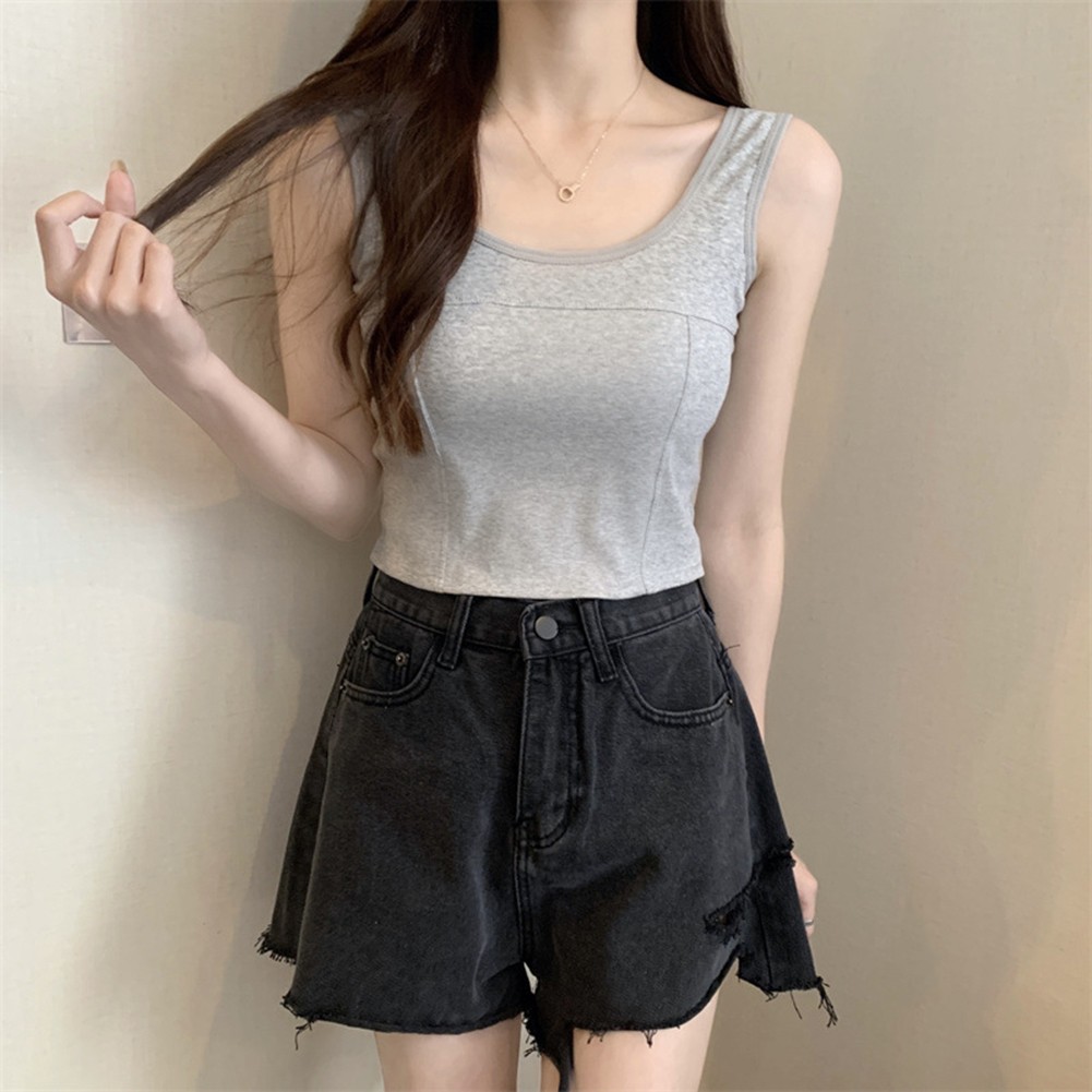 Brand New Sleeveless Tops Chest Pad Camisole All Seasons Suitable Bandeau Collar - Picture 22 of 22