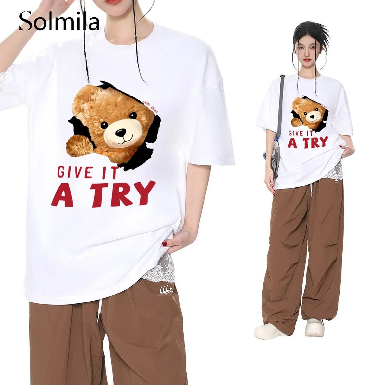 For Women Korean Style Shirt Short Sleeve Top Spring Fashion Daily Wear - Picture 7 of 15
