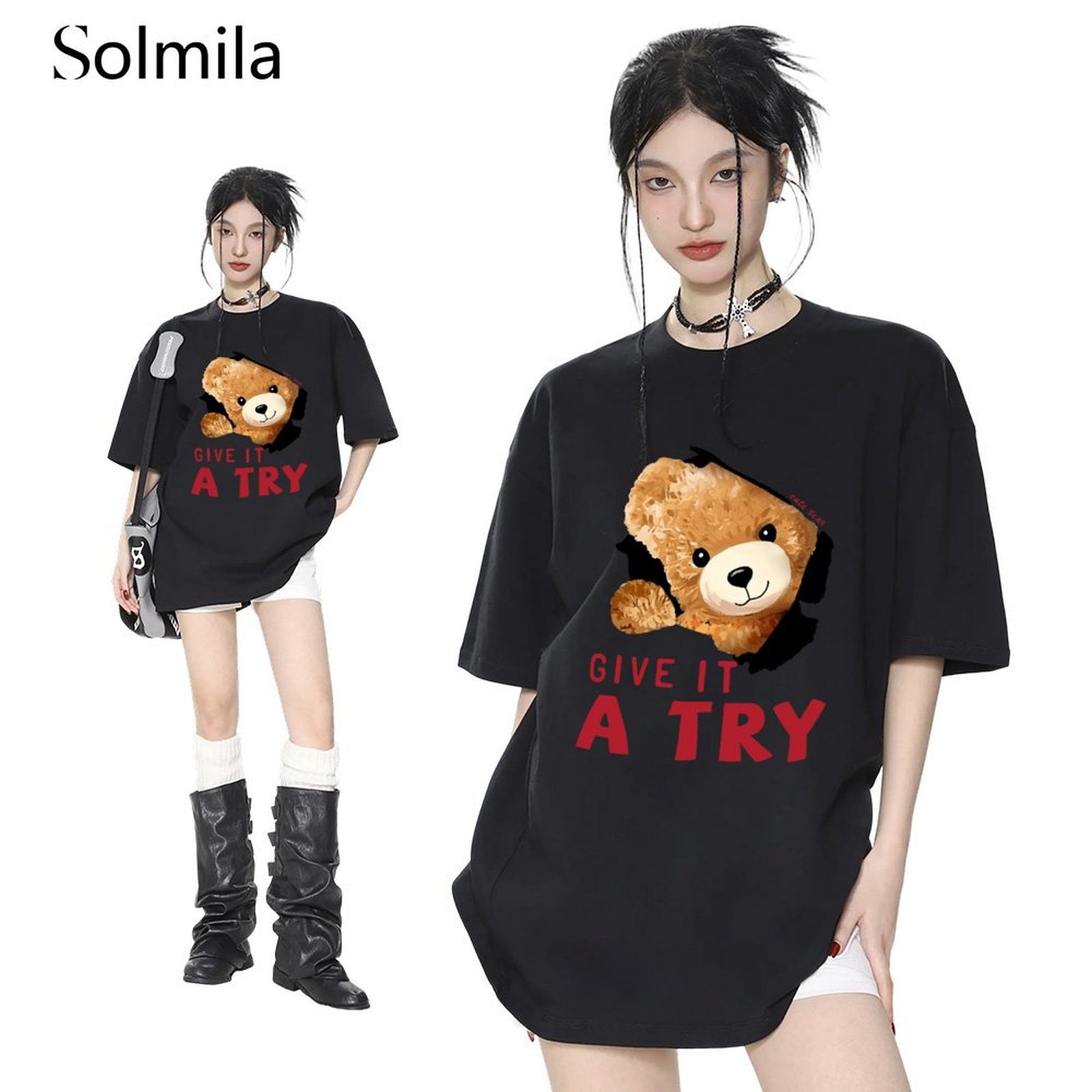 For Women Korean Style Shirt Short Sleeve Top Spring Fashion Daily Wear - Picture 9 of 15