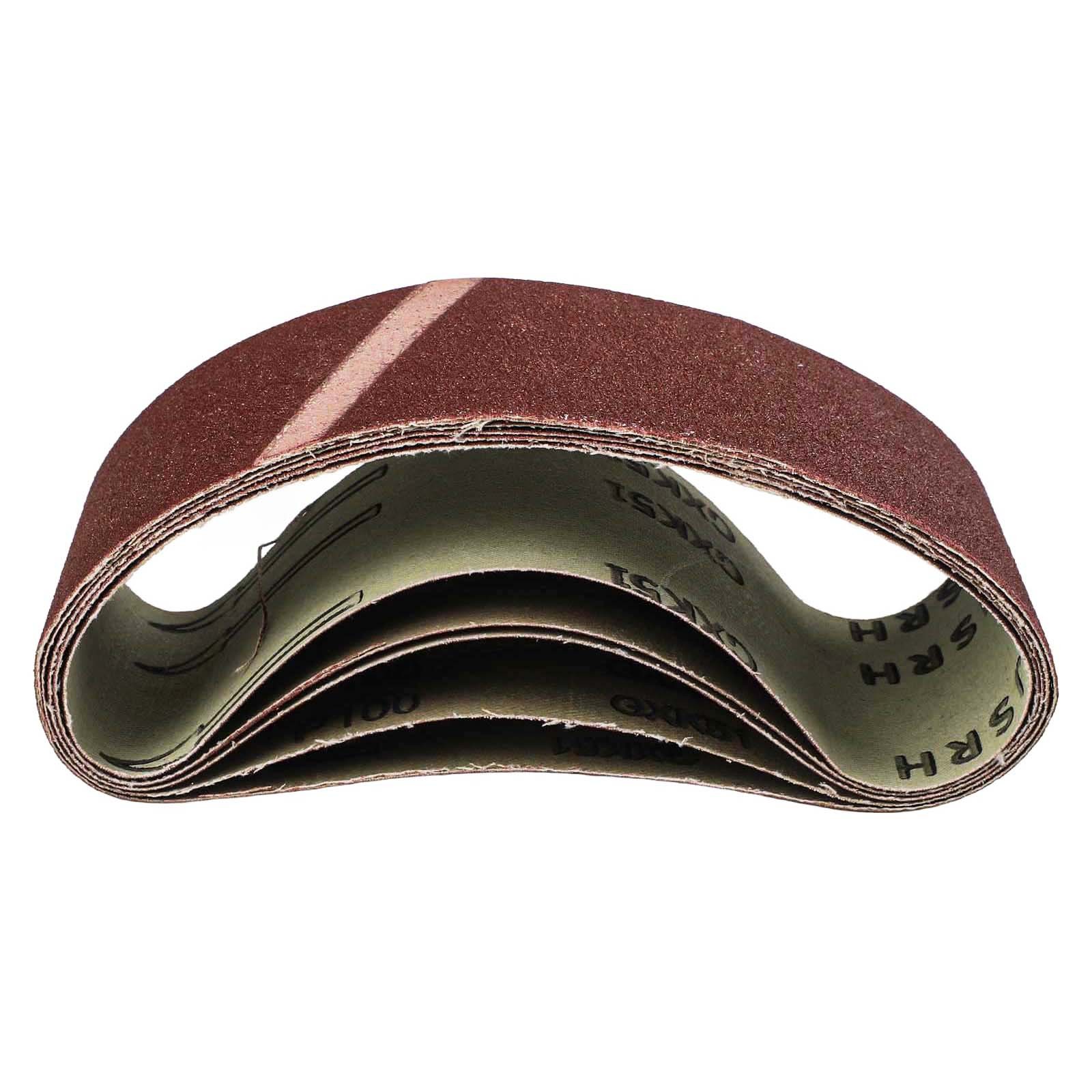 Juego de cinturones de papel de lijar con material de óxido de aluminio tamaño 75x457 mm paquete de cinco - Imagen 42 de 62