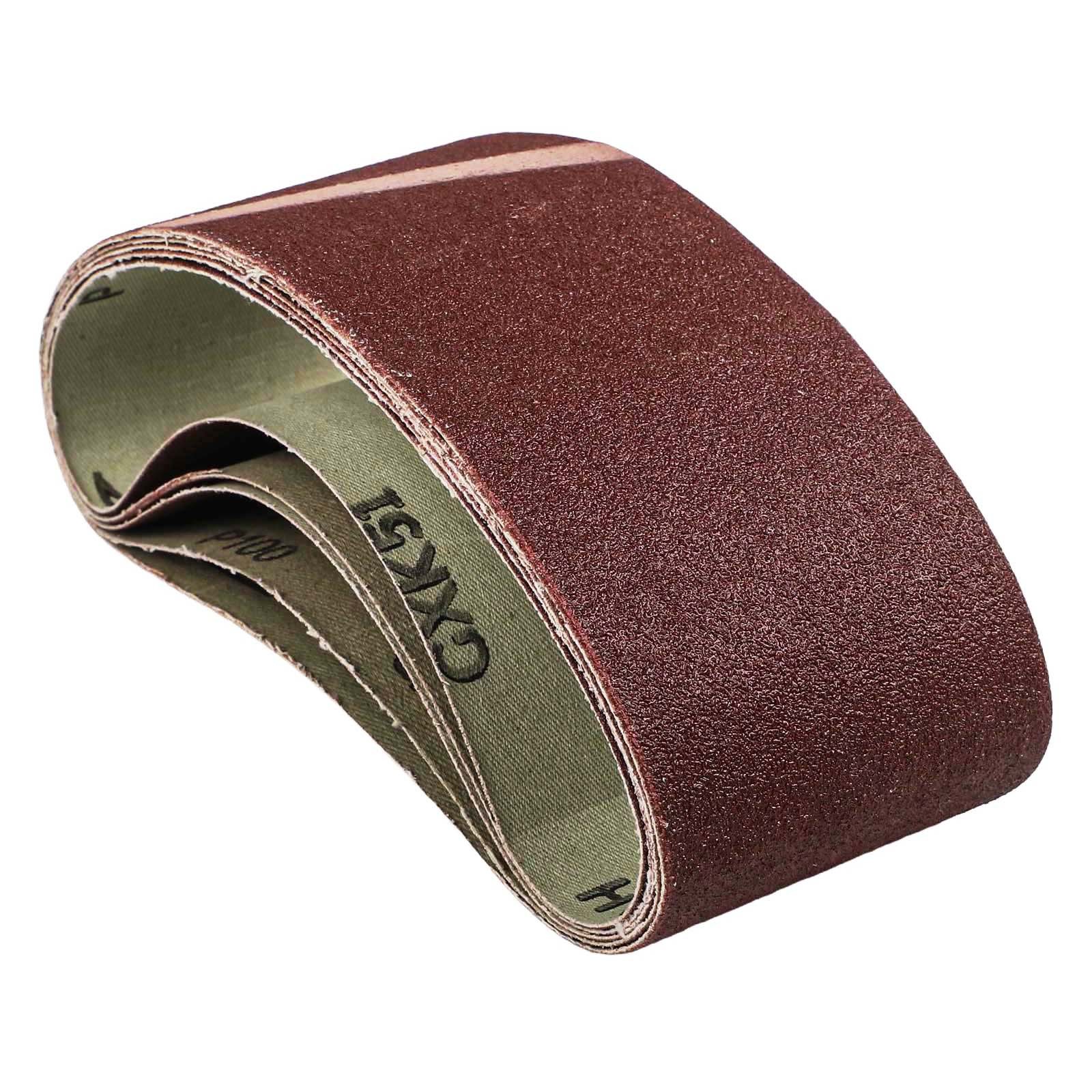 Juego de cinturones de papel de lijar con material de óxido de aluminio tamaño 75x457 mm paquete de cinco - Imagen 43 de 62