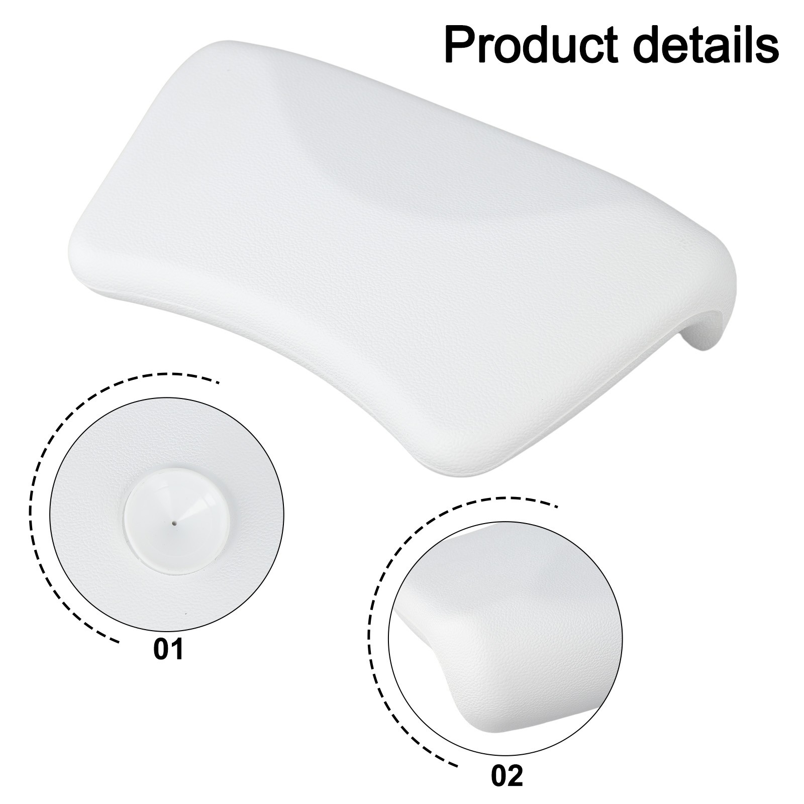 Waterproof Ergonomic Bath Pillow with Strong Suction Cups for a Luxurious Bath - Picture 18 of 39