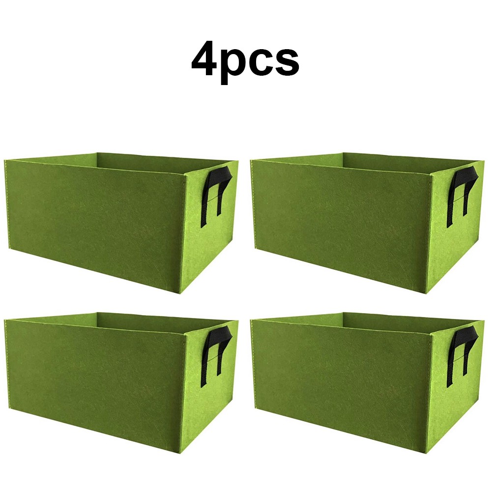 Rectangular Grow Bags for Vegetables 4Pcs Set with Ample Planting Space - Picture 14 of 28