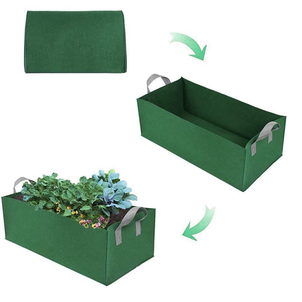 Rectangular Planting Bags for Home Gardening 4Pcs NonWoven Fabric 50 30 20cm - Picture 15 of 24