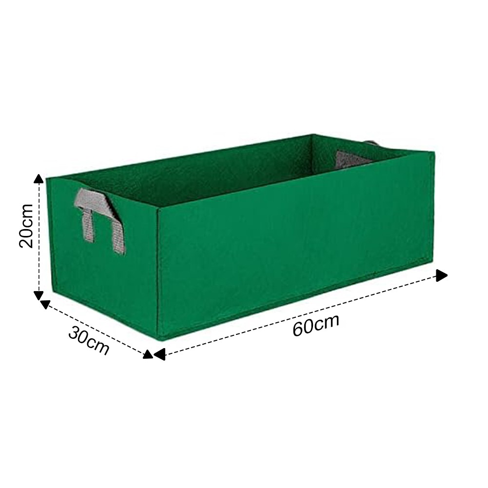Rectangular Planting Bags for Home Gardening 4Pcs NonWoven Fabric 50 30 20cm - Picture 22 of 24