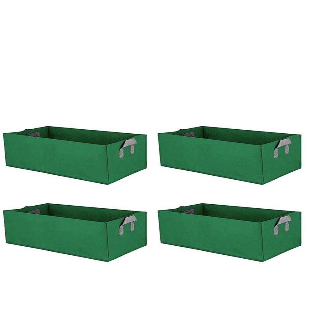 Rectangular Planting Bags for Home Gardening 4Pcs NonWoven Fabric 50 30 20cm - Picture 10 of 24
