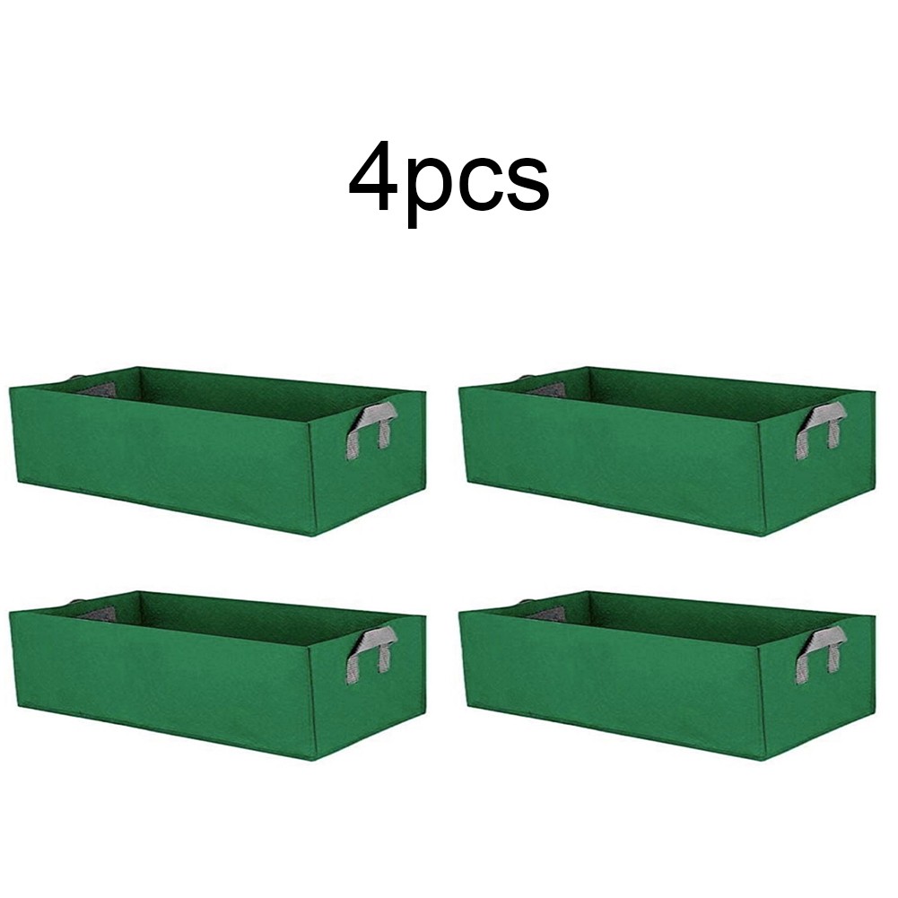 Rectangular Planting Bags for Home Gardening 4Pcs NonWoven Fabric 50 30 20cm - Picture 9 of 24