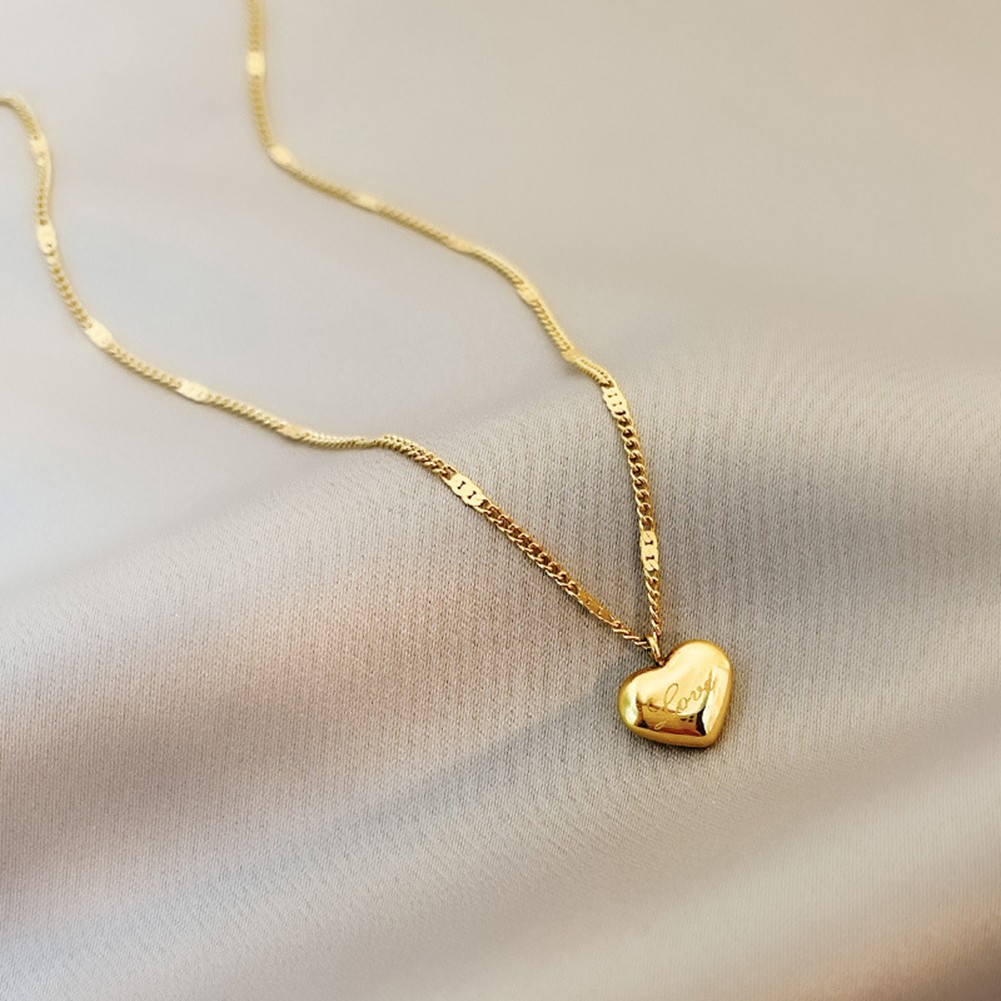 Ti Steel Love Heart Necklace Stylish Addition to Your Jewelry Collection - Picture 13 of 14