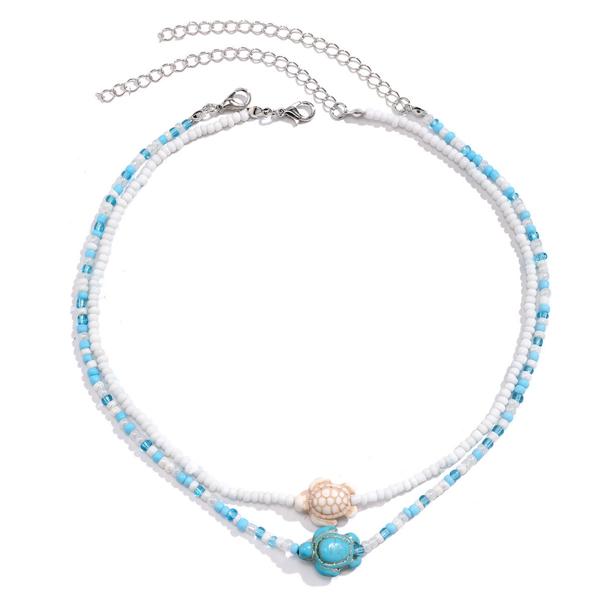 Handcrafted Gradient Necklace with Starfish and White Freshwater Pearls - Picture 16 of 21