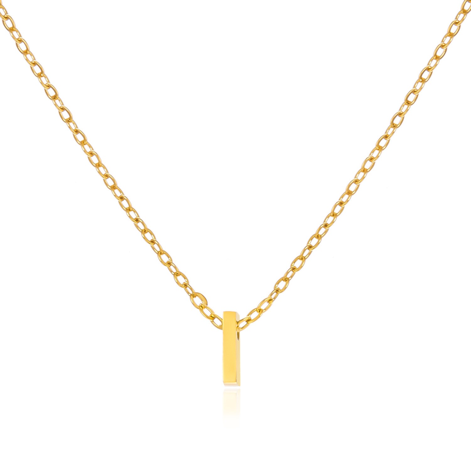 Charming Gold Stainless Steel Necklace Featuring 26 Letters for Jewelry - Picture 21 of 38