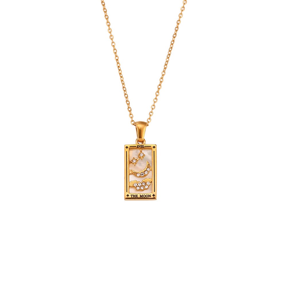 Elegant Drip Oil Necklace Stylish Stainless Steel Retro Pendant for Daily Wear - Picture 9 of 13