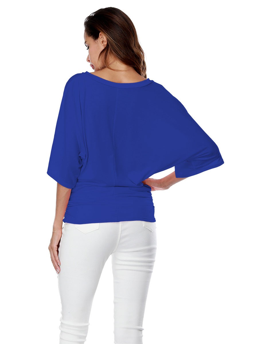 Largesized Vneck Tshirt for Women Comfortable Short Sleeve Casual Wear - Picture 17 of 108