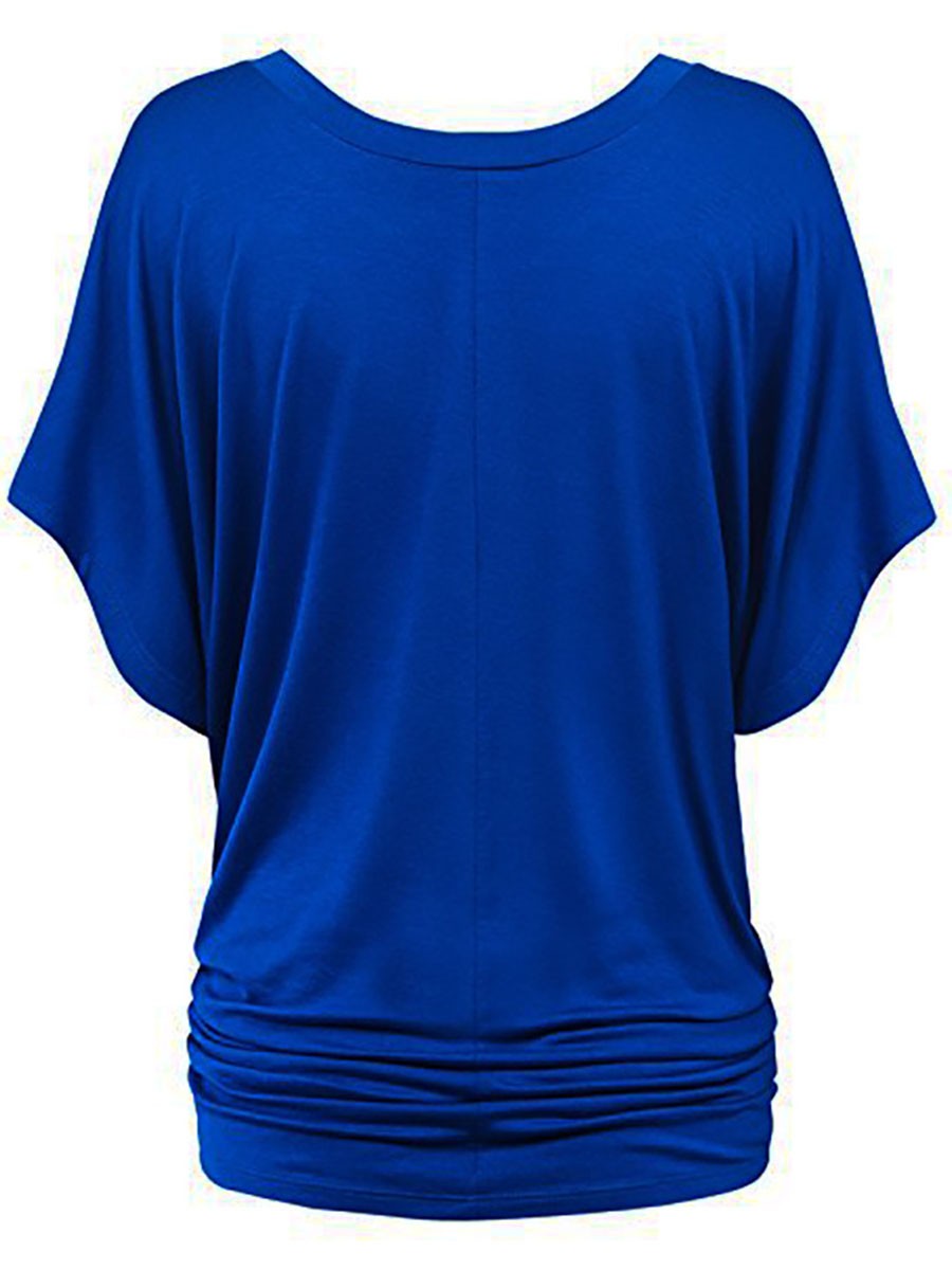 Largesized Vneck Tshirt for Women Comfortable Short Sleeve Casual Wear - Picture 15 of 108