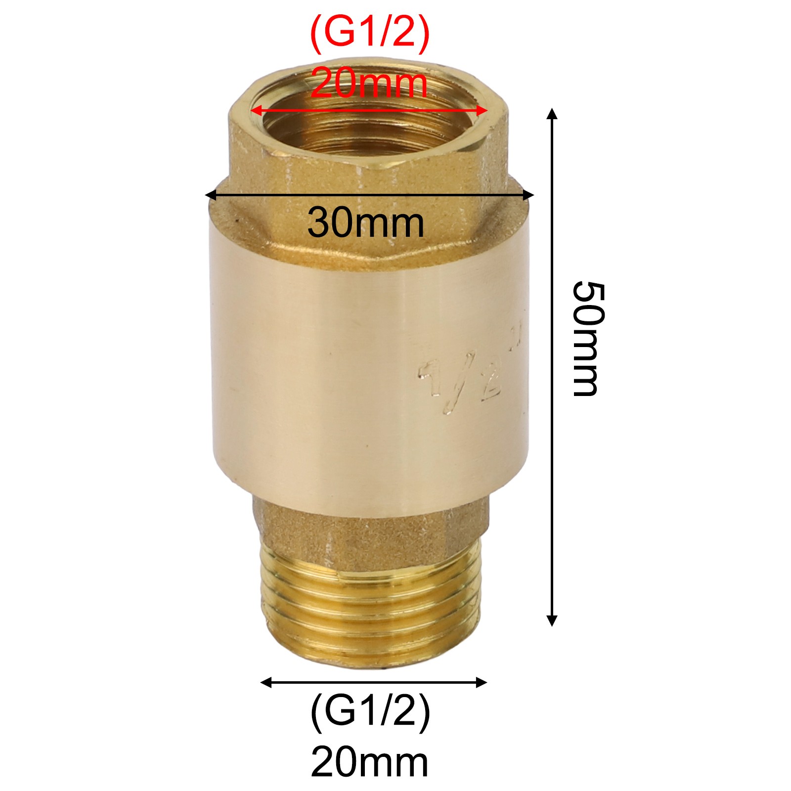 Heavy Duty Brass Check Valve 1/2 3/4 1 Inch for Reliable Backflow Prevention - Produktbild 1