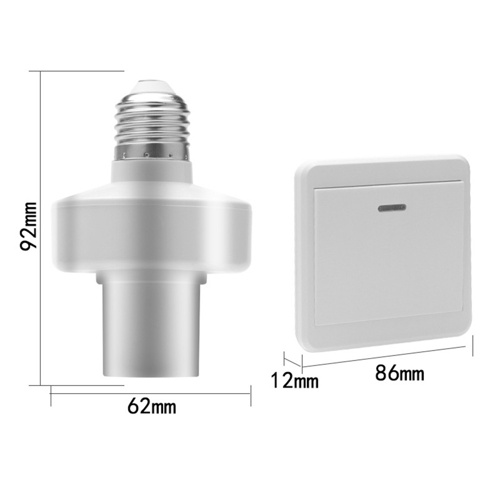 E27 Lampenfassung Mit Fernbedienung – Drahtloser Smart Switch Bis 50m, Für LED & Glühlampen Bis 50W