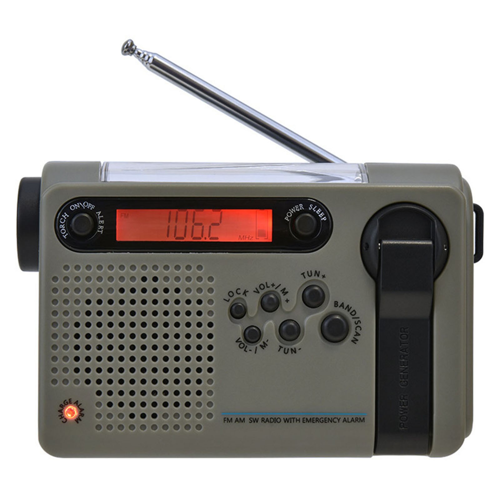 Radio Portable AMFM avec Lampe de Poche SOS et Triple vente en gros Options de Charge pour Camping