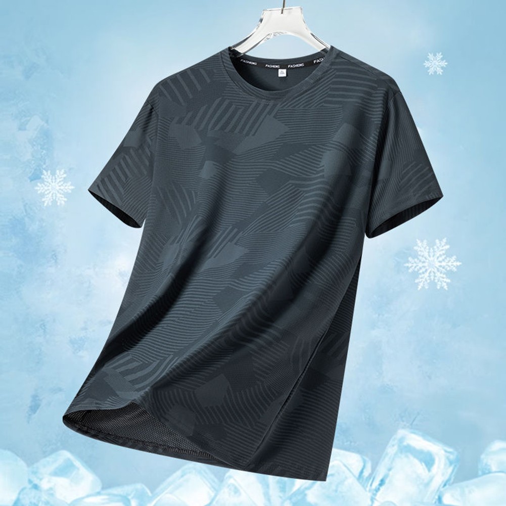 Short Sleeve Casual T Shirts for Men O Neck Style with Camouflage Print - Picture 25 of 28