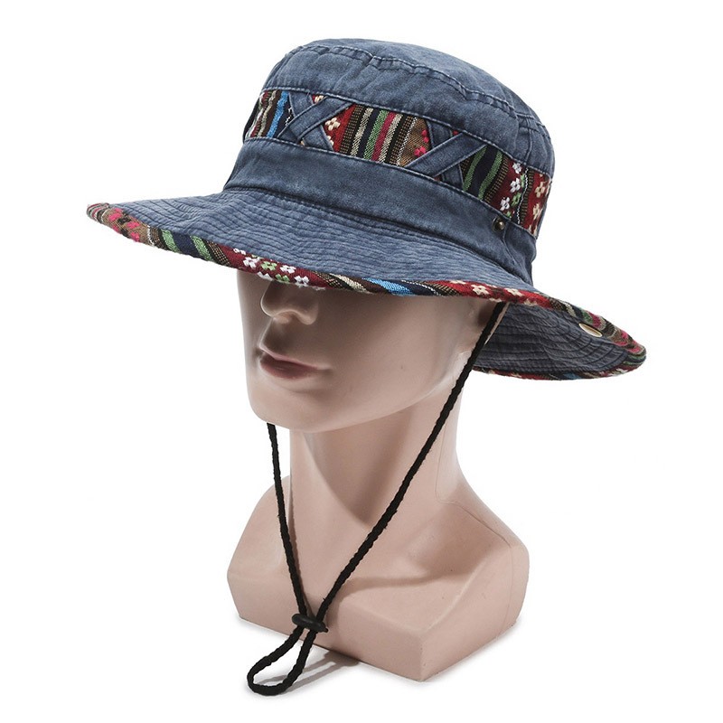 Chapeau style ethnique look soldes mode panneau maille respirant motif à pois
