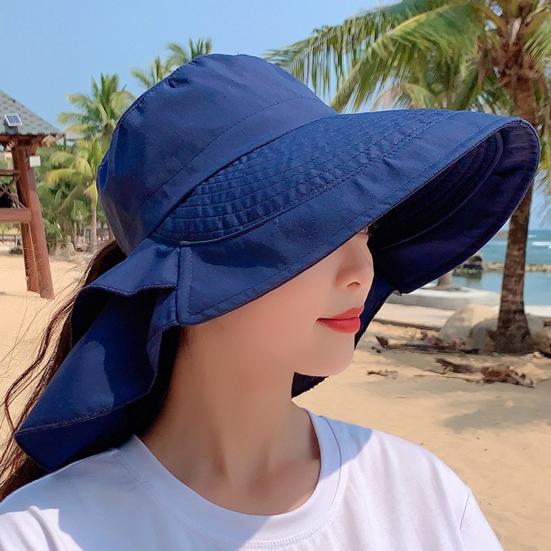 Chapeau de soleil 2024 été pour femme avec large bord et maille respirante pour tem